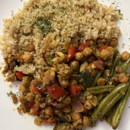 chickpea with lemon and vegetables