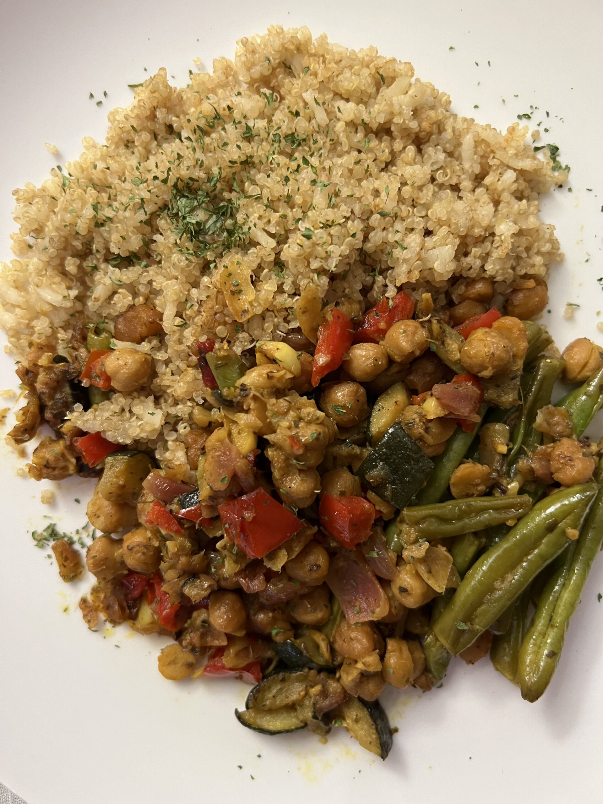 chickpea with lemon and vegetables